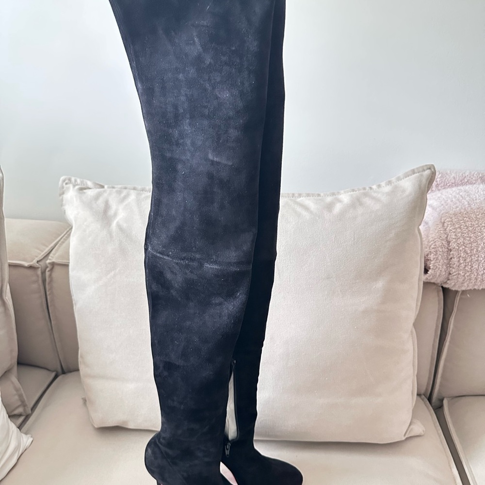 Christian Louboutin Black Thigh High Boots